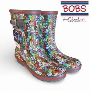 Skechers BOBS Multicolor Patterned Boots/ Rain Boots